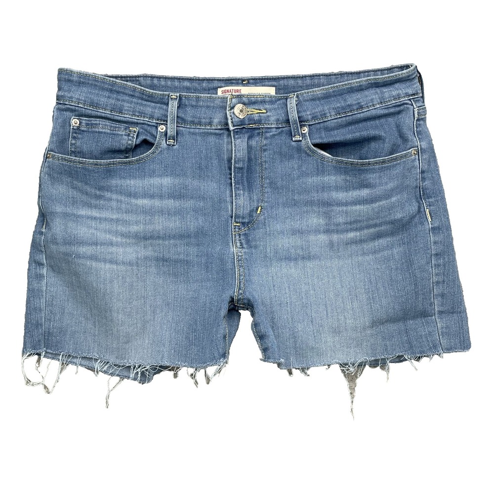 Levi's Jean Shorts Womens 32* Raw Hem Cut Off Y2K Rodeo Classic Daisy 90s Preppy